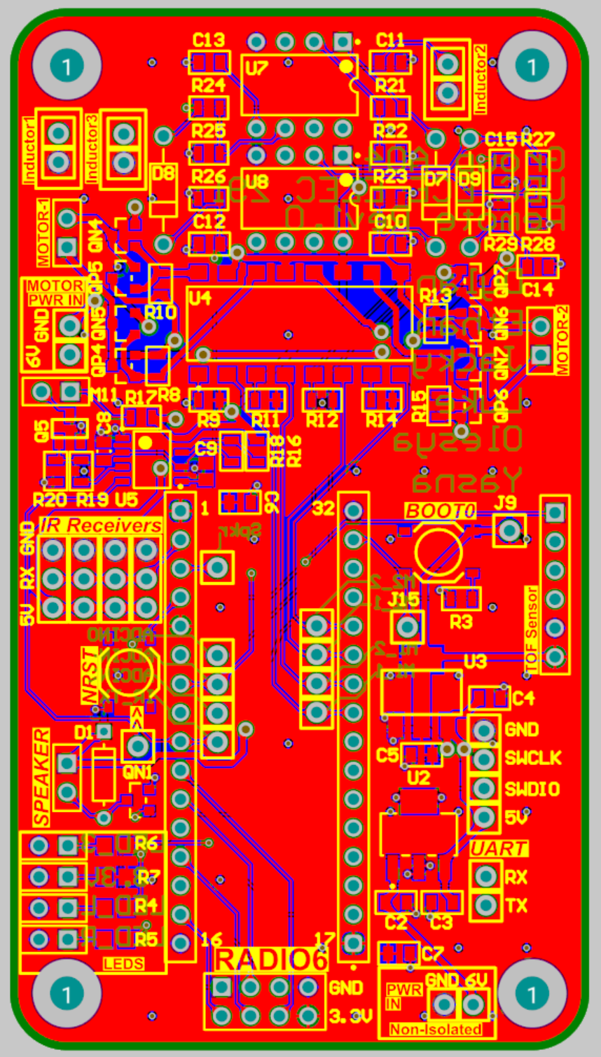 2D View of the Car PCB